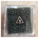 Sterling Silver Triangle Pin with Tree Motif