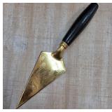 Brass Ceremonial Trowel with Wooden Handle