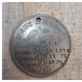 Freemason Token with Engraved Dates