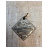 Sterling Silver Masonic-Inspired Metal Pendant