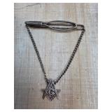 Sterling Silver Masonic Tie Chain and Pendant