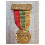 Gold-Tone Membership Medal with Tricolor Ribbon