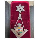 Masonic Sterling Silver Jewel with Case