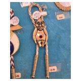 Gold-Tone Devil Ornament with Red Gem Accent