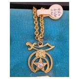 Gold-Tone Masonic Pendant Necklace with Chain