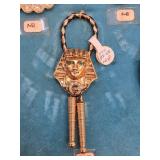 Egyptian Revival Pharaoh Motif Keychain