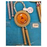 Gold-Plated Masonic Bolo Tie with Swivel Pendant