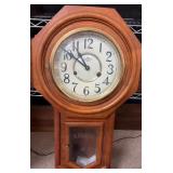 Vintage Wooden Case Regulator Wall Clock