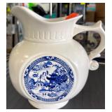 McCoy Ceramic Pitcher with Blue Decoration