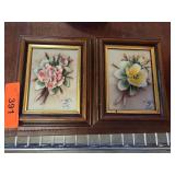 Capodimonte Ceramic Floral Plaques