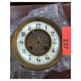 Brass Clock Movement with Enamel Dial