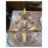 Gold-Toned Decorative Metal Wall Sconce
