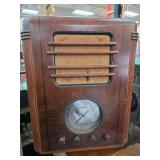 Vintage Wooden Radio with Tuning Dial