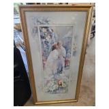 Framed Romantic Couple Watercolor Art Print