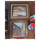 Framed Landscape and Architectural Paintings