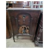 Vintage Wooden Case Floor Model Radio