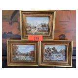 3 Original Framed Landscape Paintings