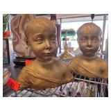 Gold-Toned Bust Sculptures by Penellen Co.