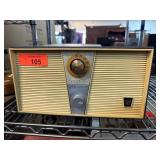 Mid-Century Twin Speakers Table Radio