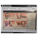 1983 American Inventors Plate Block Stamps