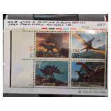 1989 Prehistoric Animals 25ï¿½ Plate Block Set
