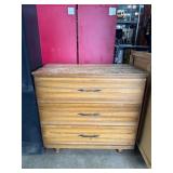 Vintage 3 Drawer Chest With Wooden Finish