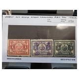 Early NY State Stock Transfer Tax Issues Stamps