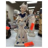 Porcelain Figurine of Musician, Made in Japan