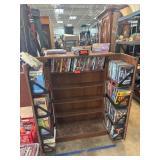 Wooden Media Storage Cabinet with Hinged Doors
