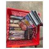 Sealed New DVDs in Red Crate