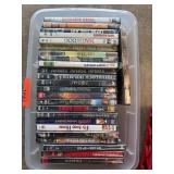 Sealed New DVDs in Plastic Tub