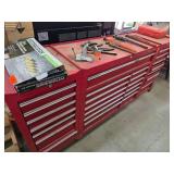 Large Red Tool Chest w Varied Tools Craftsman More