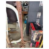 Manual Adjustable Farm Jack with Rusty Patina