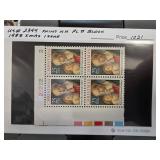 USA 2399 Mint NH Plate Block Christmas 1988