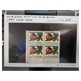 1987 USA 22ï¿½ Christmas Plate Block Stamps