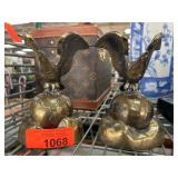 Brass Eagle Bookends