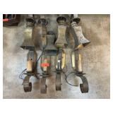 Six Vintage Metal Wall Sconces