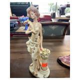Resin Figurine of Woman with Pillar