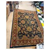 Ethan Allen Traditional Blue and Red Wool Rug