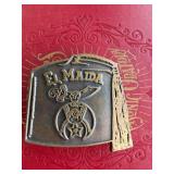 Shriner Brass Belt Buckle