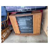 Wooden Audio Cabinet with Glass Door