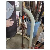 Rustic Metal Farm Jack with Adjustable Clamp