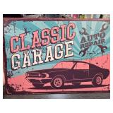 Classic Garage Auto Repair Metal Sign