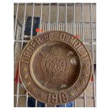Order of DeMolay 1919 Wall Plaque with Crown Emble