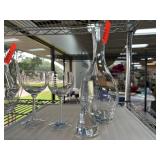 Etched Glass Decanter and Stemware Set