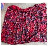 Vintage Marbled Red Silk Scarf