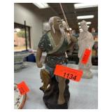 Ceramic Figurine of a Fisherman with Fish