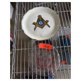 Masonic Plate and Glass Tray Set