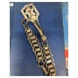 Fraternal Order Metal Chain and Badge Set