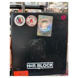 Baseball Card Collection in H&R Block Binder